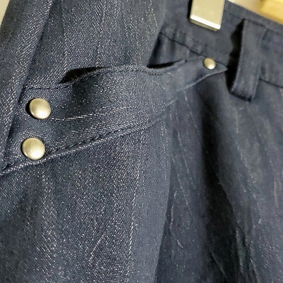 Conrad C Collection Wrinkled Denim Appearance Straight Leg Pants - Size 16 - Picture 12 of 12